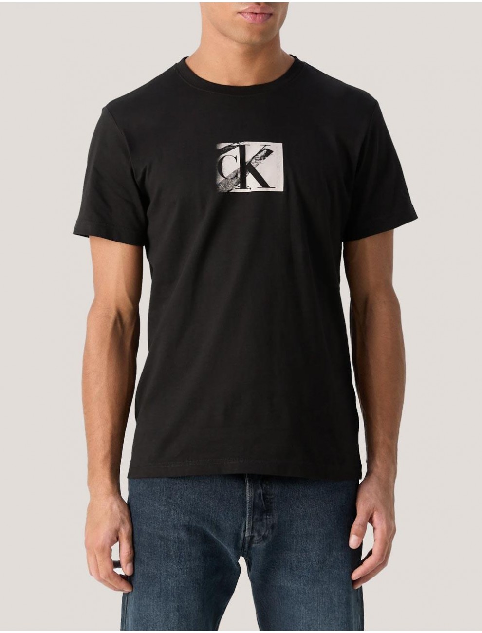 CAMISETA CALVIN KLEIN SMALL CK BOX TEE NEGRO