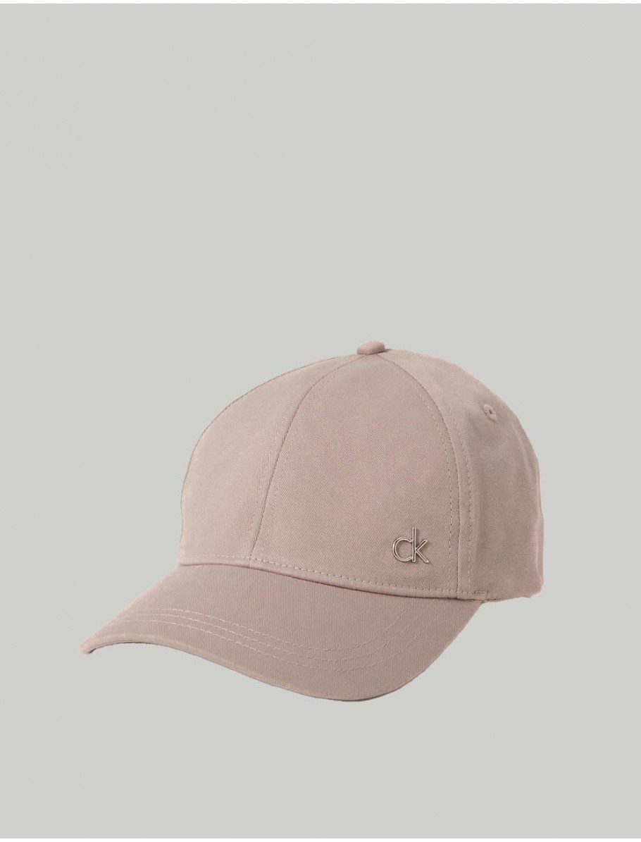 GORRA CALVIN KLEIN METAL COTTON CAP TAUPE