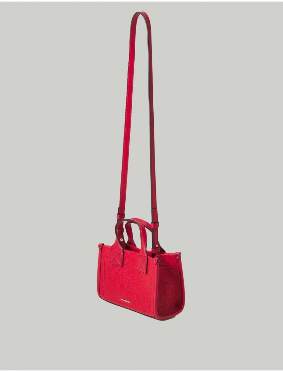 BOLSO KARL LAGERFED K SKUARE SM TOTE GRAINY ROJO