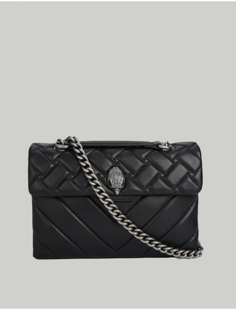 BOLSO KURT GEIGER LEATHER KENSINGTON X BAG NEGRO