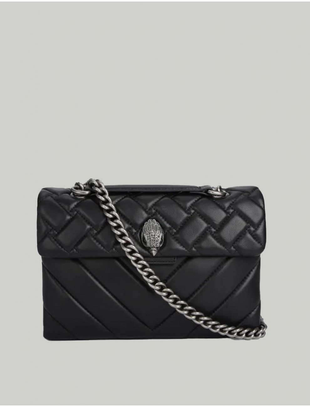 BOLSO KURT GEIGER LEATHER KENSINGTON X BAG NEGRO