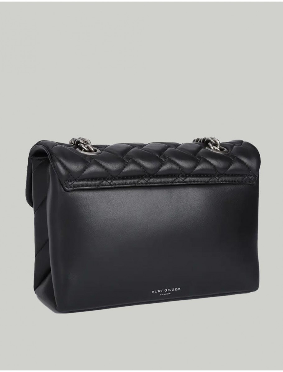 BOLSO KURT GEIGER LEATHER KENSINGTON X BAG NEGRO