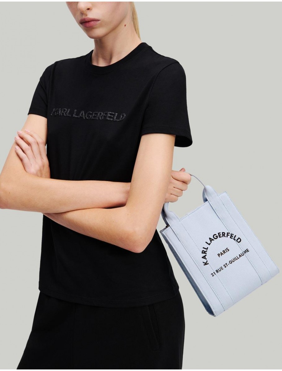 BOLSO KARL LAGERFED RSG SQUARE SMALL TOTE AZUL