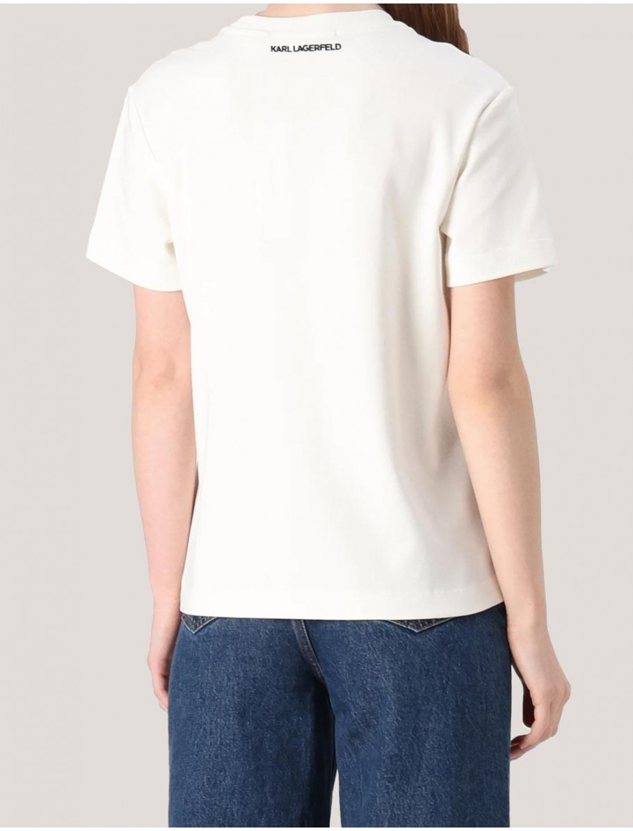 CAMISETA KARL LAGERFED IKON SKETCH KARL TSHIRT BEIG