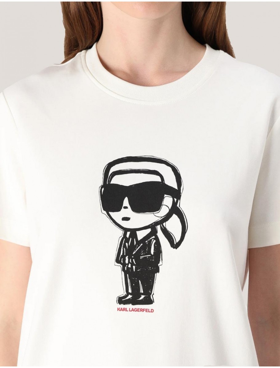 CAMISETA KARL LAGERFED IKON SKETCH KARL TSHIRT BEIG