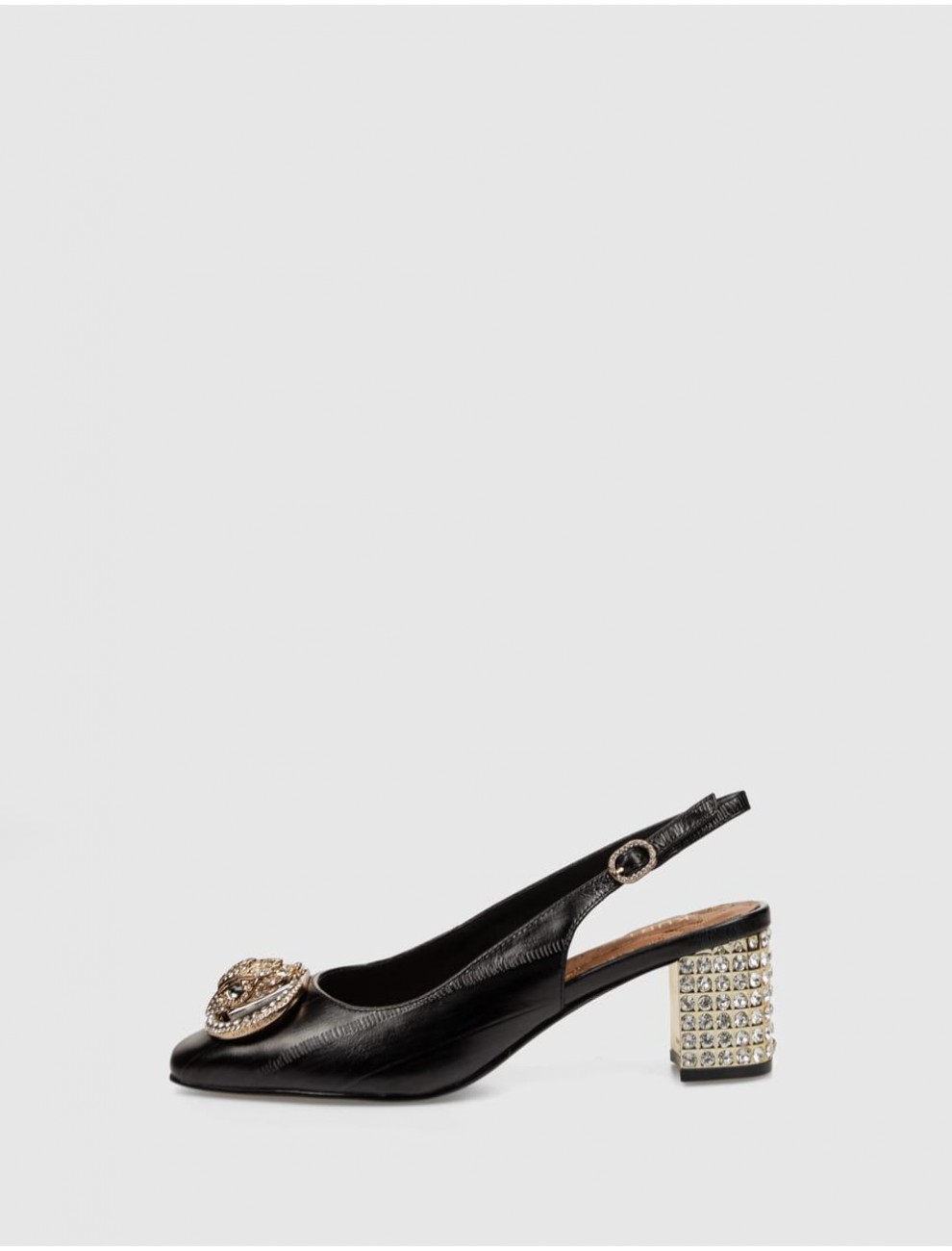 ZAPATO KURT GEIGER CHELSEA BLOCK SLINGBACK NEGRO