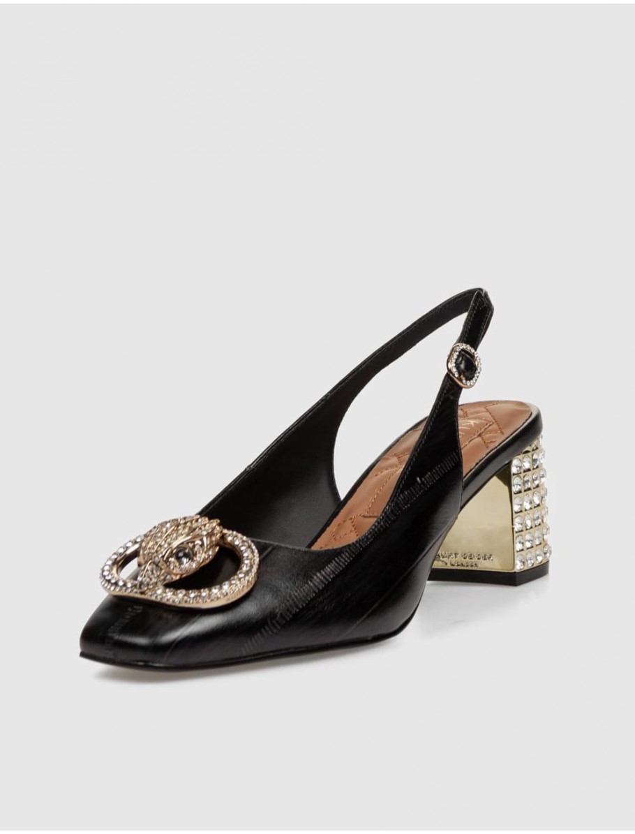 ZAPATO KURT GEIGER CHELSEA BLOCK SLINGBACK NEGRO