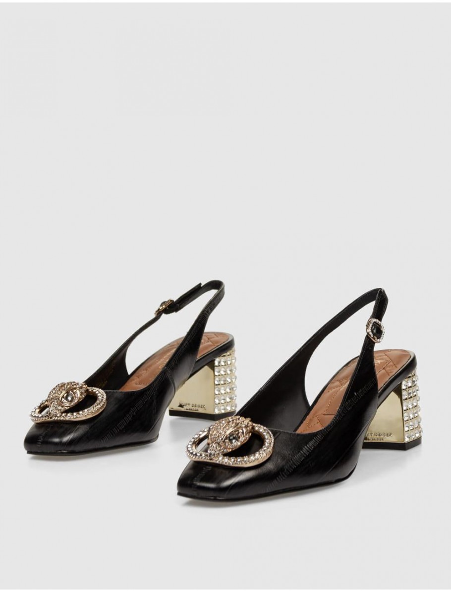 ZAPATO KURT GEIGER CHELSEA BLOCK SLINGBACK NEGRO