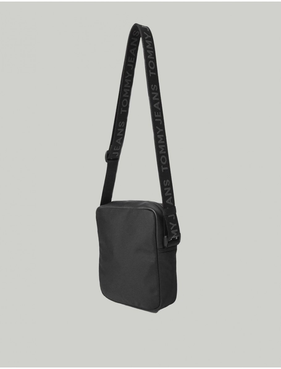 BANDOLERA TOMMY HILFIGER TJM DAILY ELEVATED REPORTER NEGRO