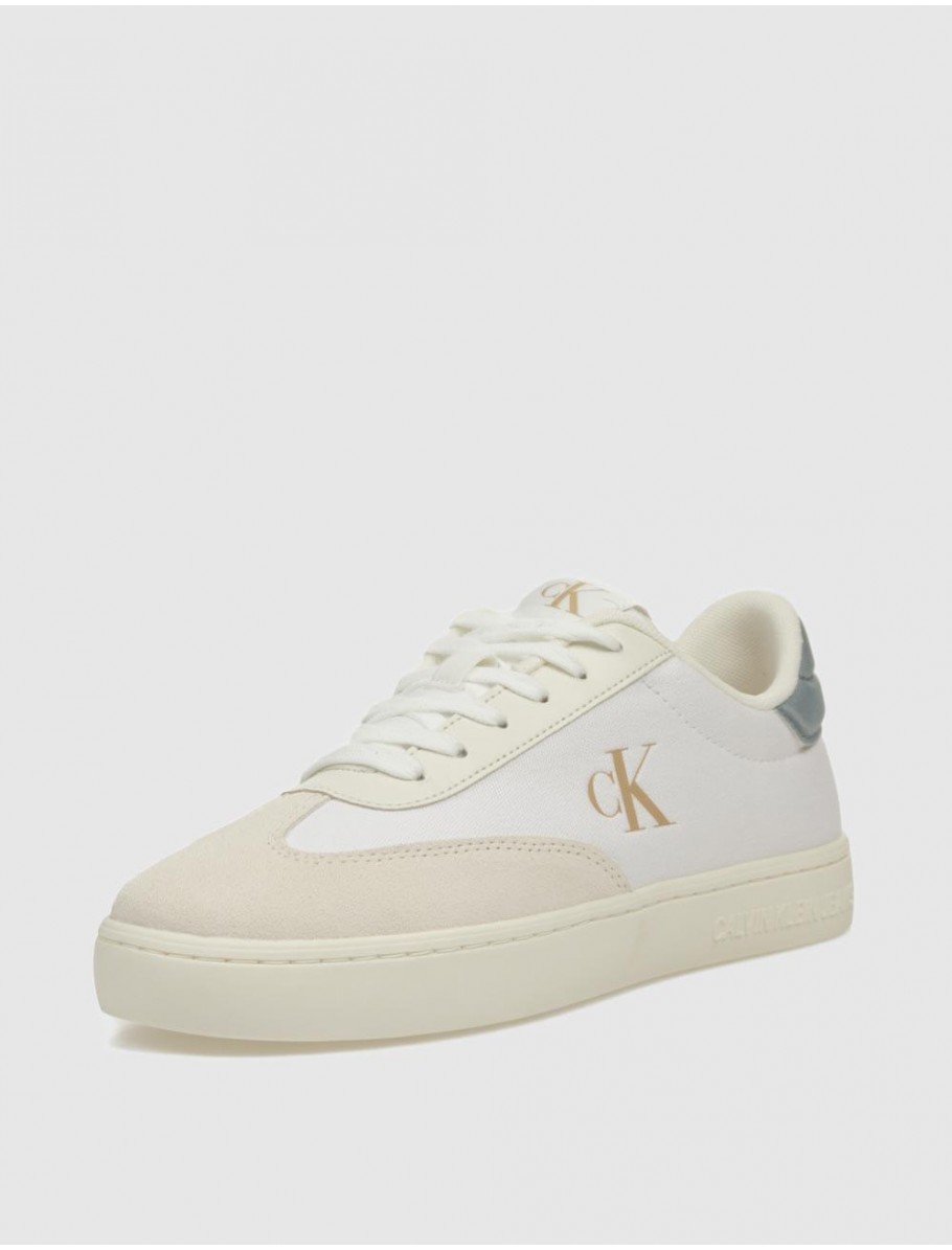ZAPATILLA CALVIN KLEIN CLASSIC CUPSOLE LOW MIX MG BLANCO