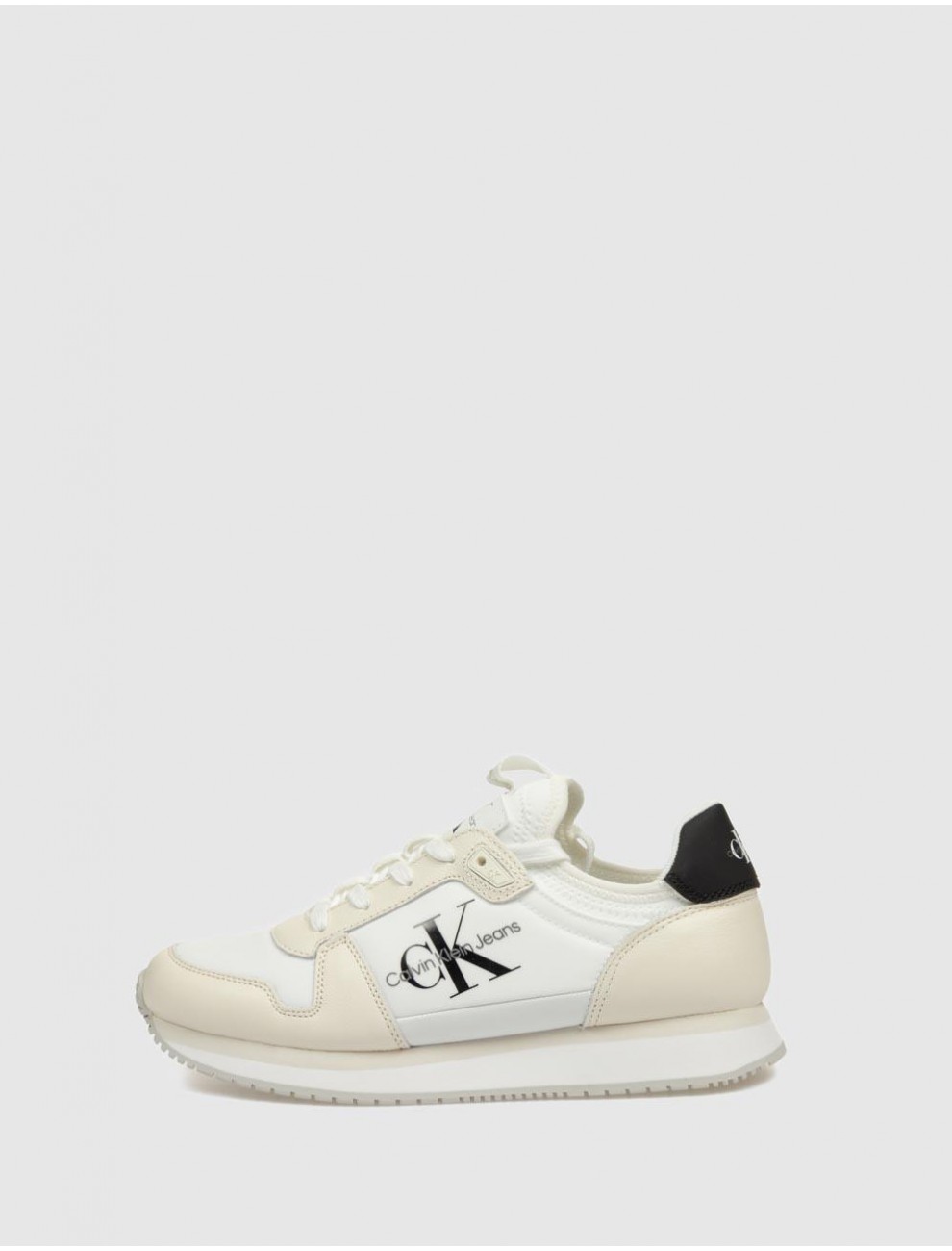 ZAPATILLA CALVIN KLEIN RUNNER SOCK LACEUP MLLTH BLANCO