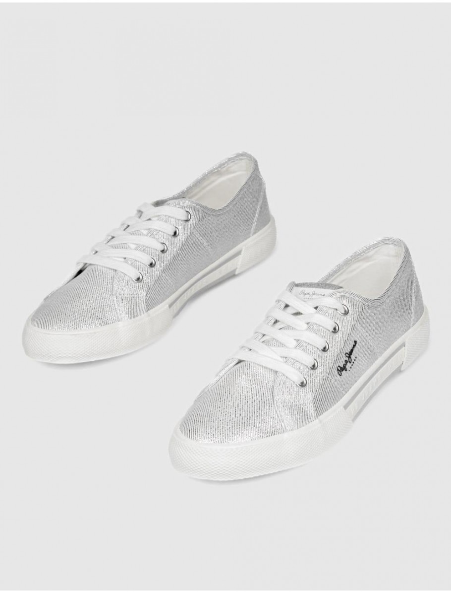 ZAPATILLA PEPE JEANS BRADY PARTY PLATA