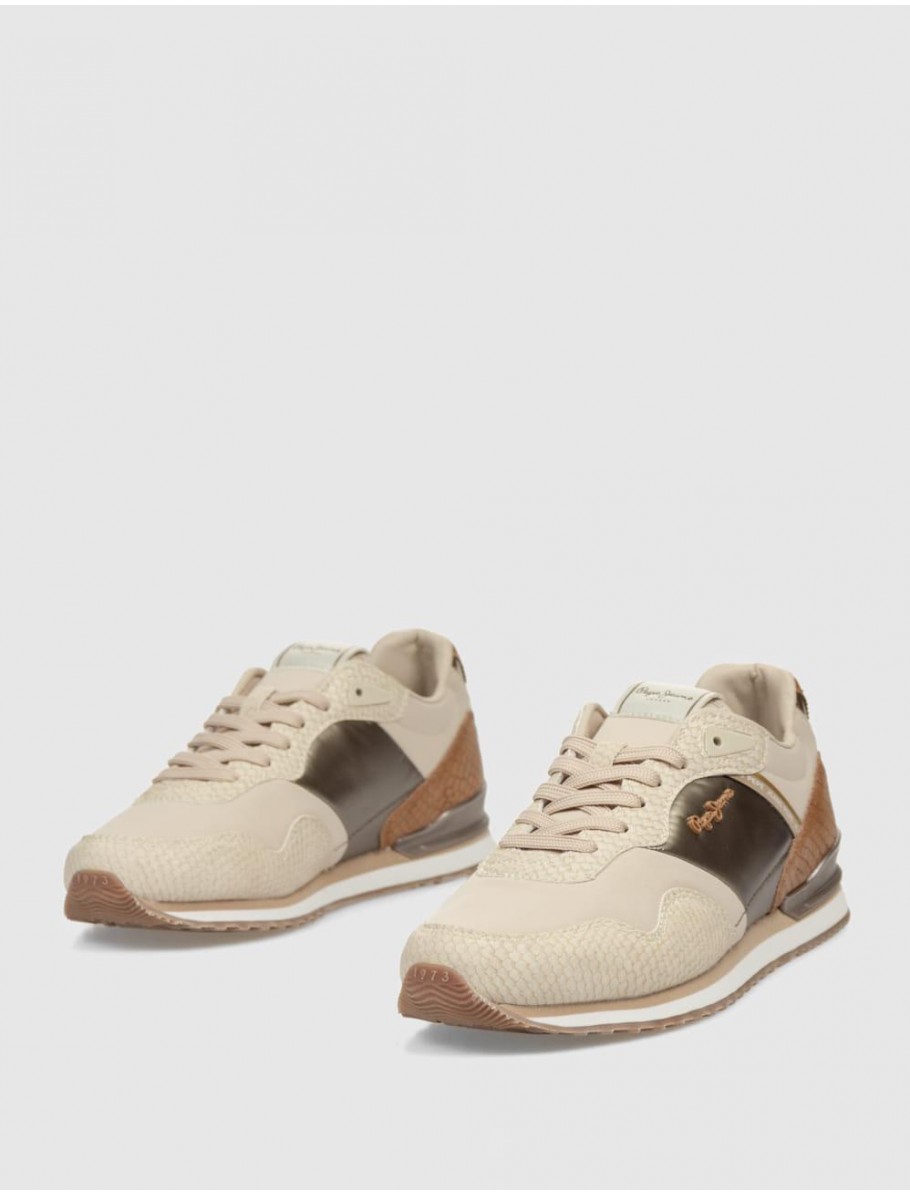 ZAPATILLA PEPE JEANS LONDON MIX BEIG