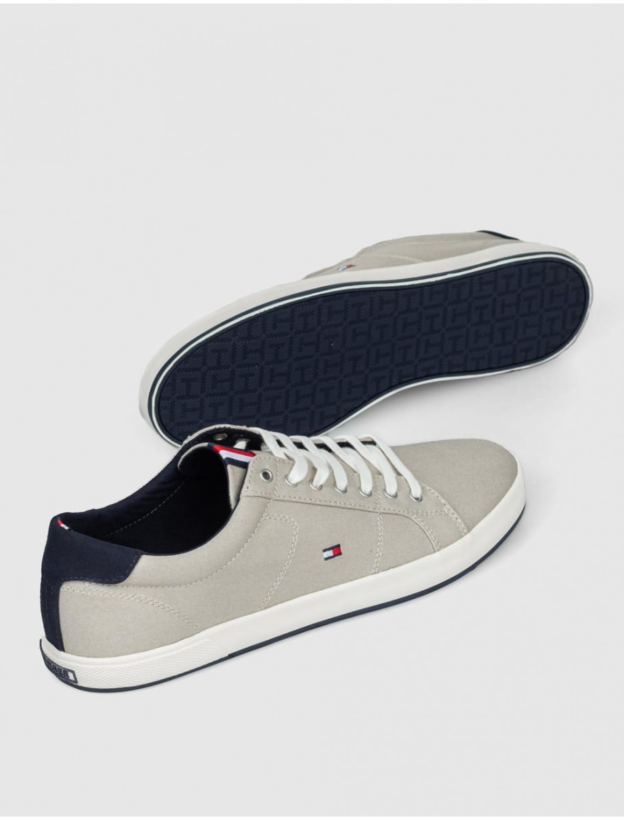 ZAPATILLA TOMMY HILFIGER ICONIC LONG LACE SNEAKER BEIG