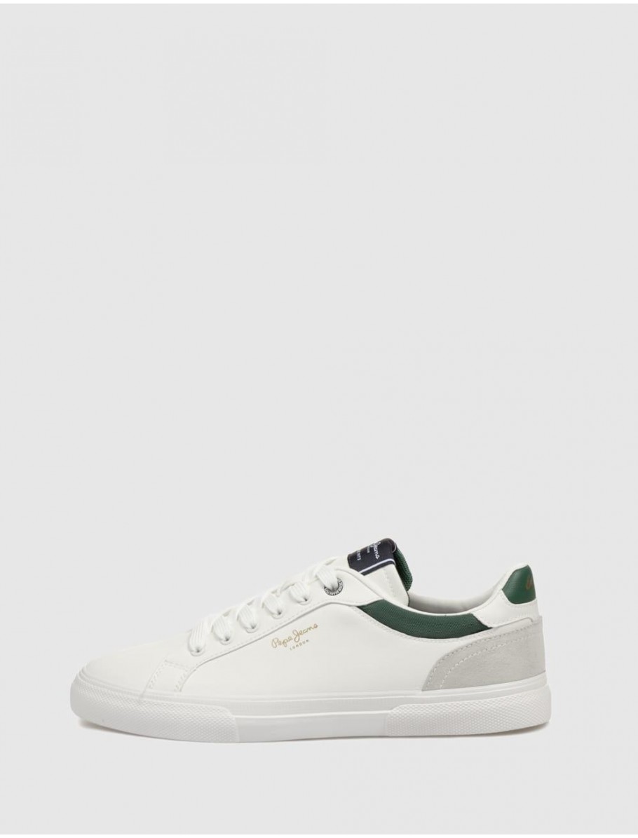 ZAPATILLA PEPE JEANS KENTON COURT BLANCO VERDE