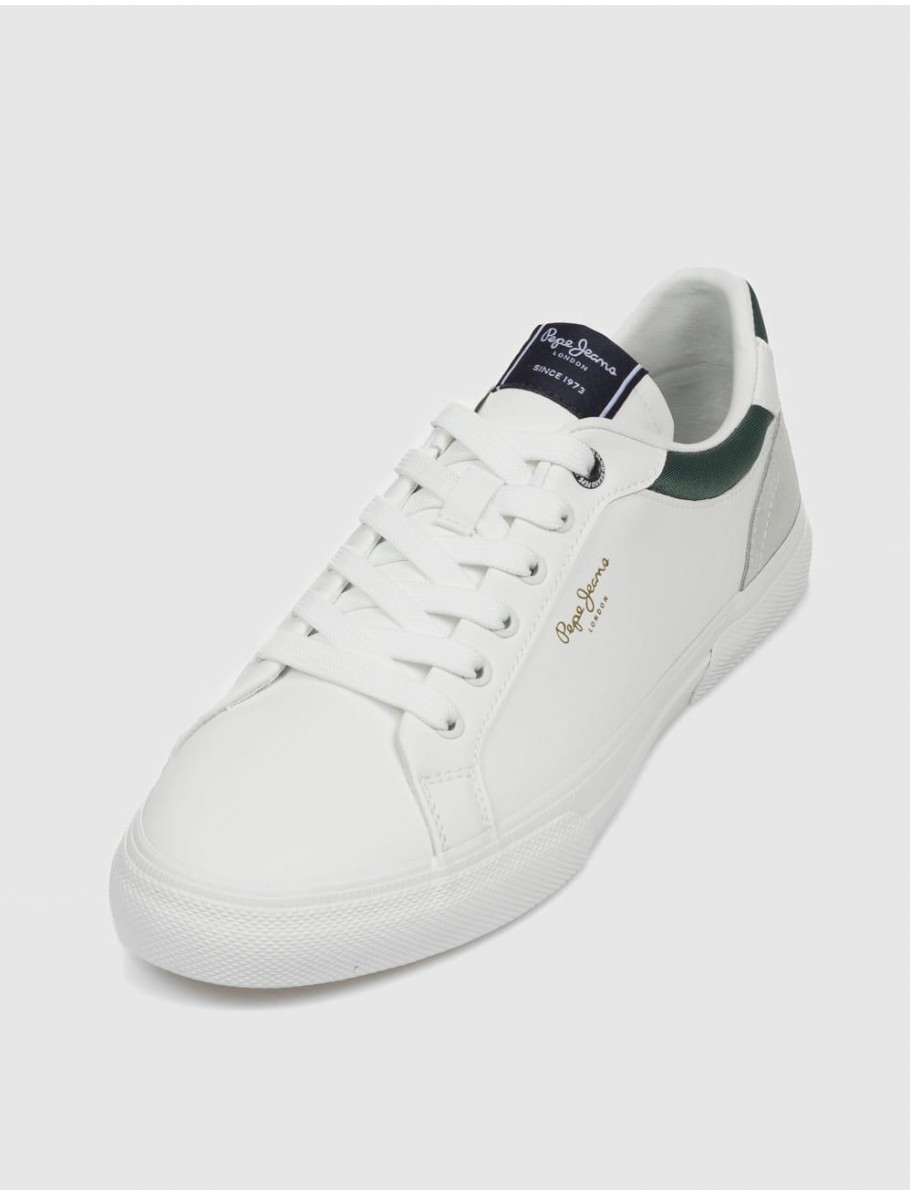 ZAPATILLA PEPE JEANS KENTON COURT BLANCO VERDE