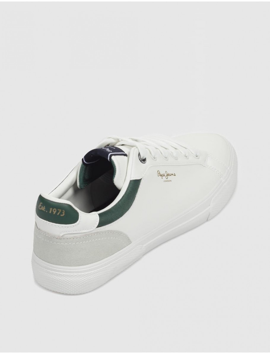 ZAPATILLA PEPE JEANS KENTON COURT BLANCO VERDE
