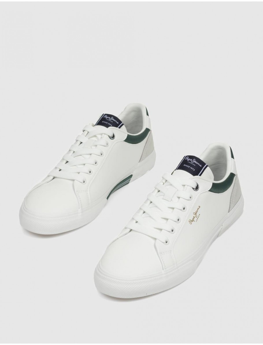 ZAPATILLA PEPE JEANS KENTON COURT BLANCO VERDE