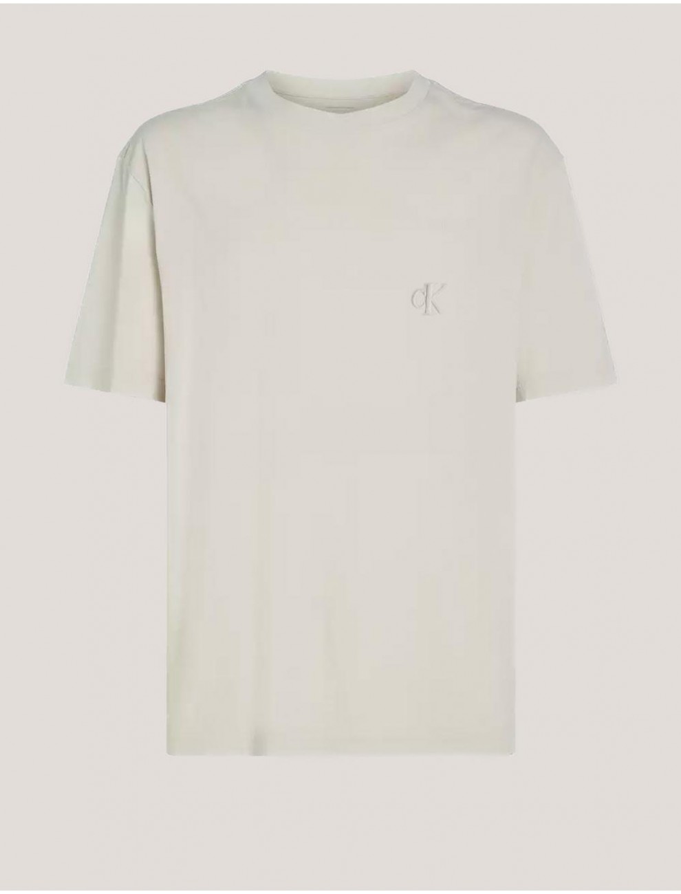 CAMISETA CALVIN KLEIN WASHED PUFF PRINT TEE BEIG