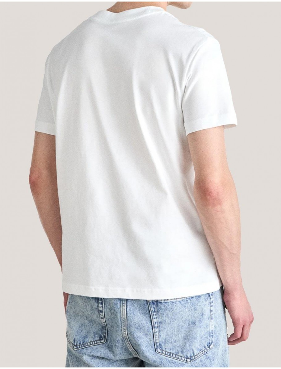 CAMISETA CALVIN KLEIN TEXTURED MONOLOGO TEE BLANCO