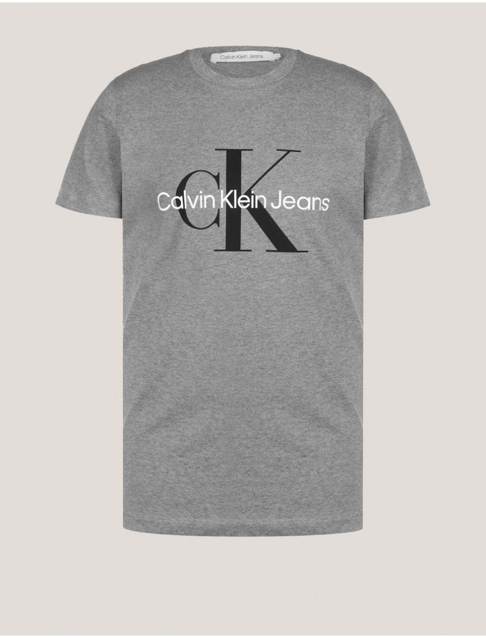 CAMISETA CALVIN KLEIN CORE MONOLOGO SLIM TEE GRIS