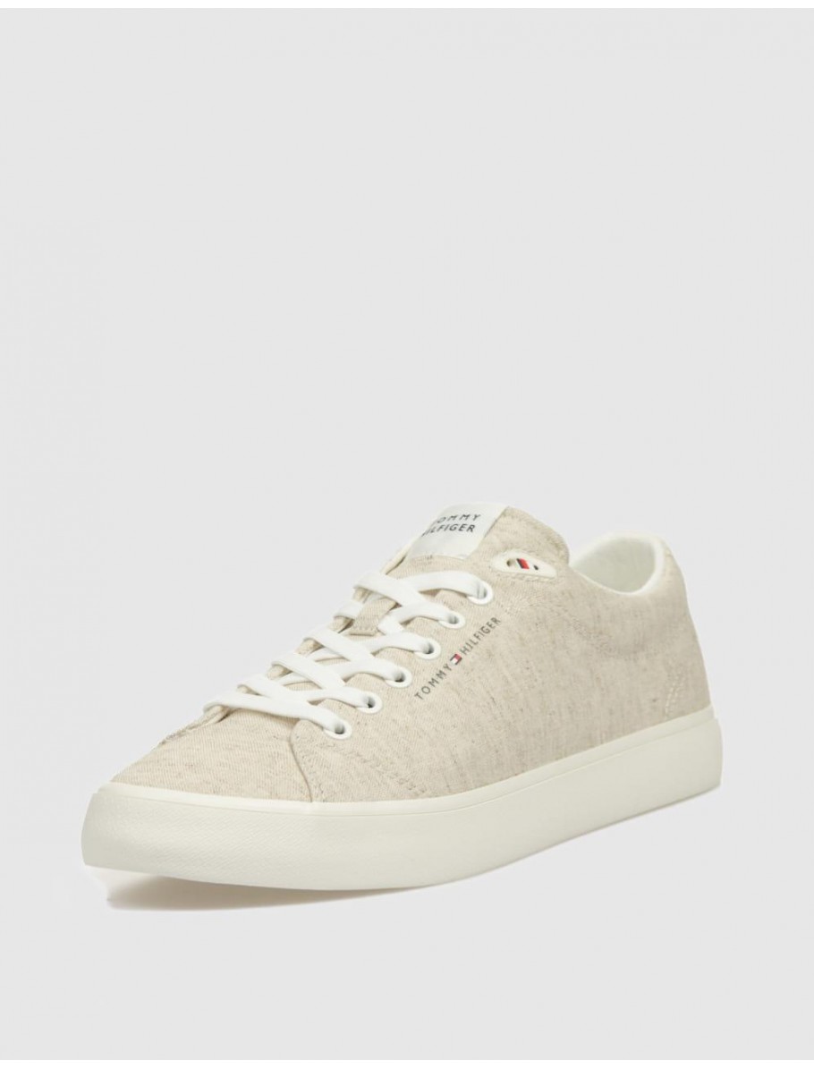ZAPATILLA TOMMY HILFIGER TH HI VULC LOW CORE CHAMBRAY BEIG