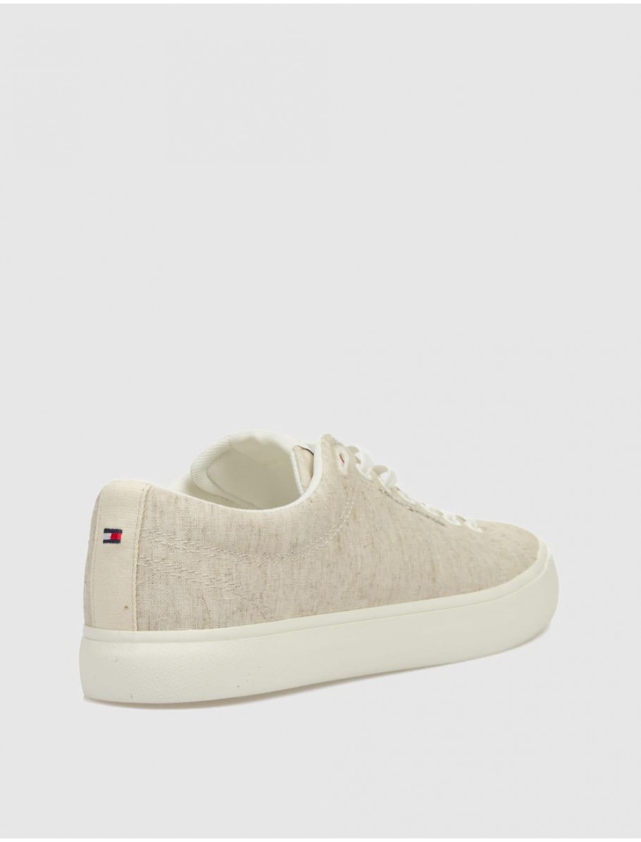 ZAPATILLA TOMMY HILFIGER TH HI VULC LOW CORE CHAMBRAY BEIG