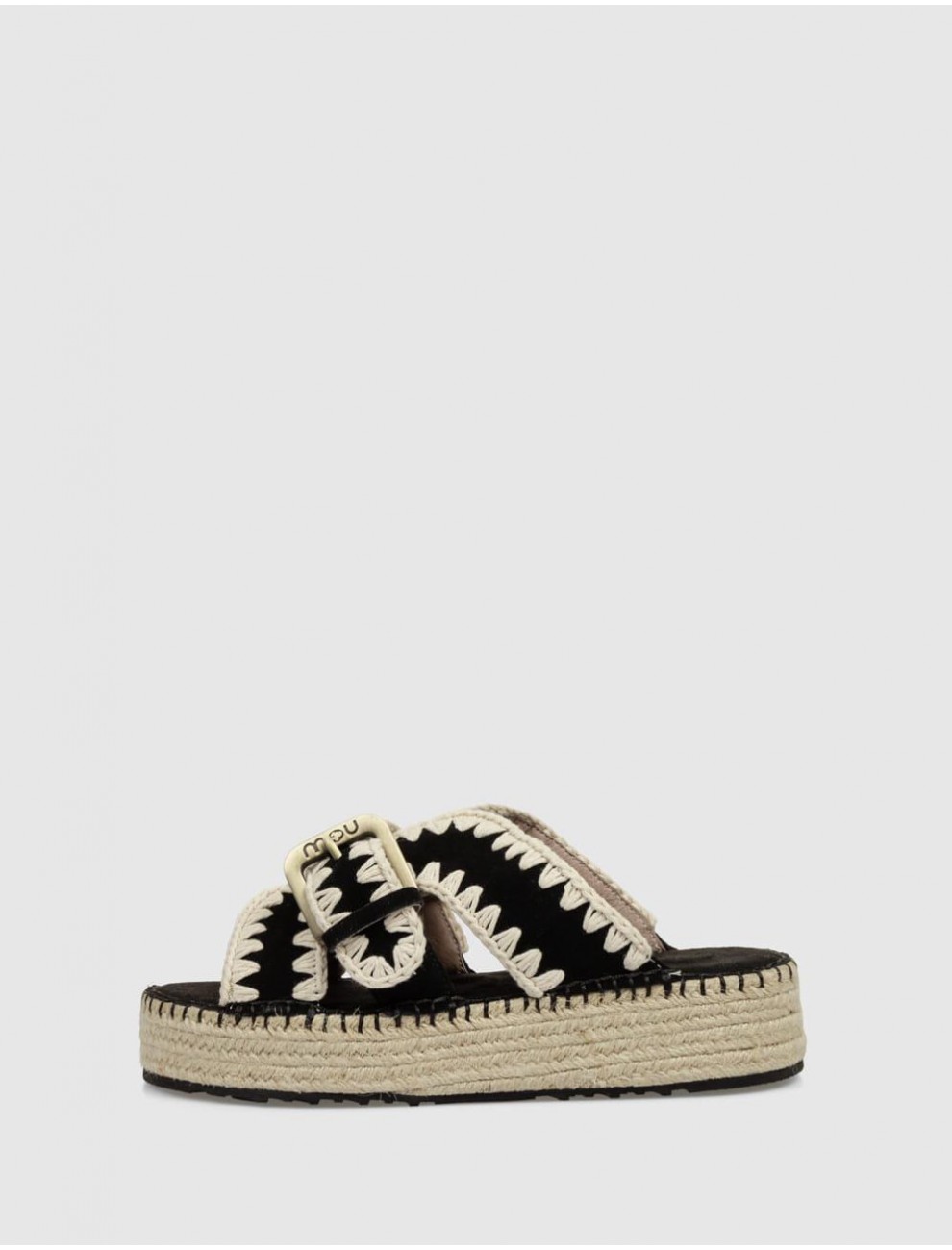 SANDALIA MOU JUTE SANDAL NEGRO