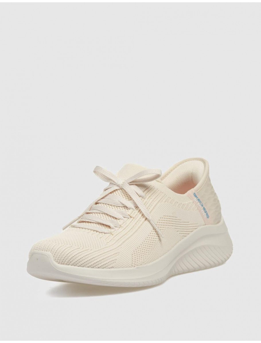 ZAPATILLA SKECHERS SLIP INS ULTRA FLEX 30 BRILLI NATURAL