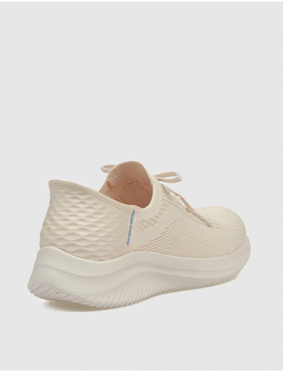 ZAPATILLA SKECHERS SLIP INS ULTRA FLEX 30 BRILLI NATURAL