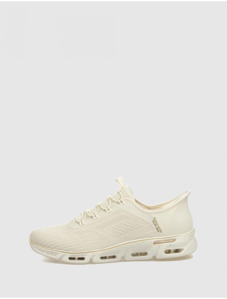 ZAPATILLA SKECHERS GLIDE STEP GRATIFY PACE BEIG