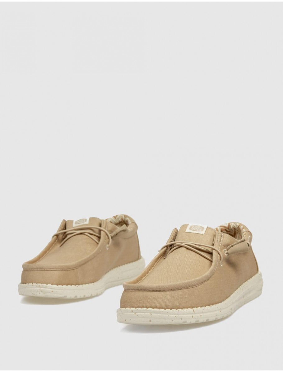 ZAPATILLA DUDE WALLY STRETCH CANVAS TAUPE