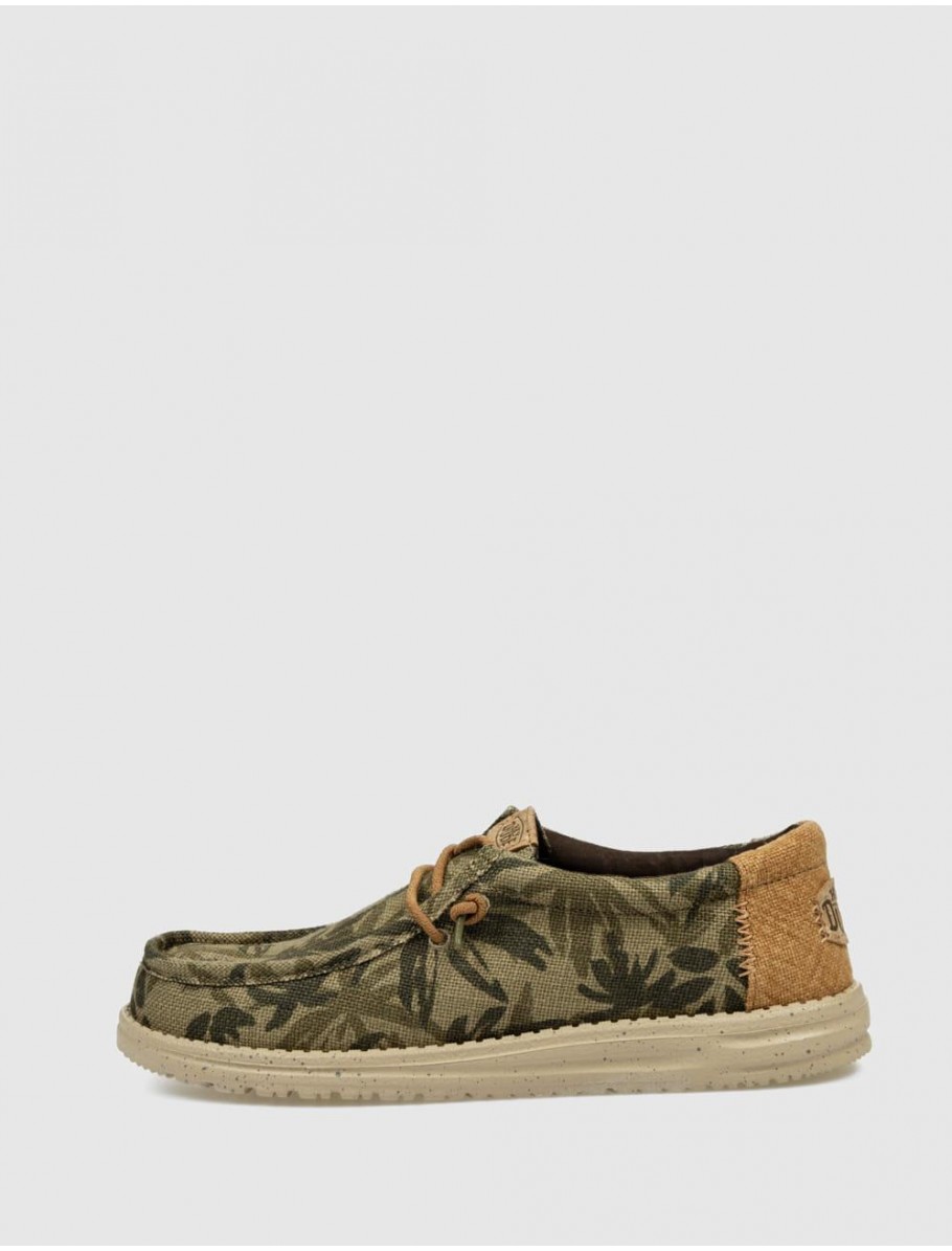 ZAPATILLA DUDE WALLY PALM JUTE VERDE