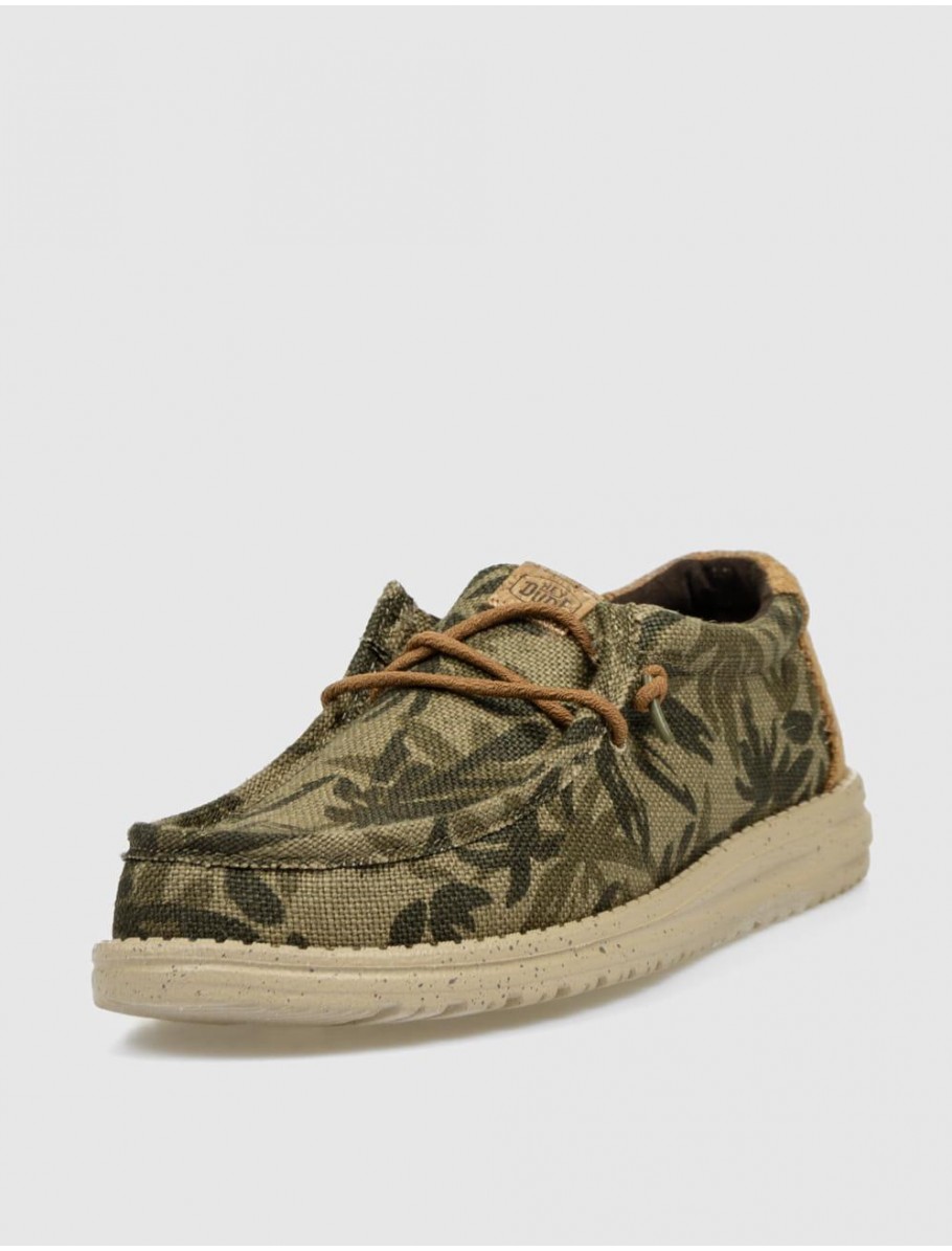 ZAPATILLA DUDE WALLY PALM JUTE VERDE