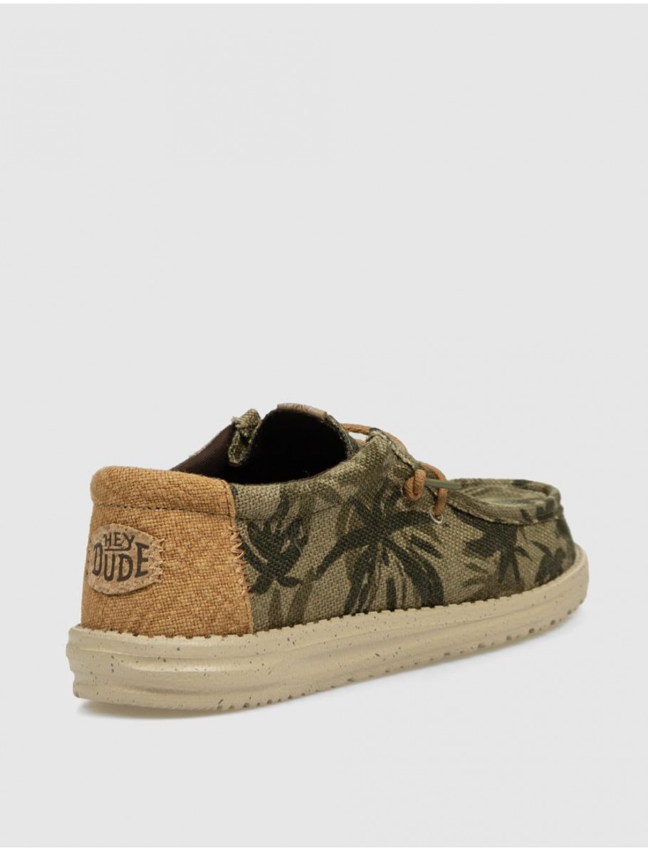 ZAPATILLA DUDE WALLY PALM JUTE VERDE