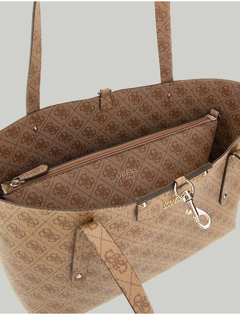 BOLSO GUESS BRENTON TOTE MARRoN