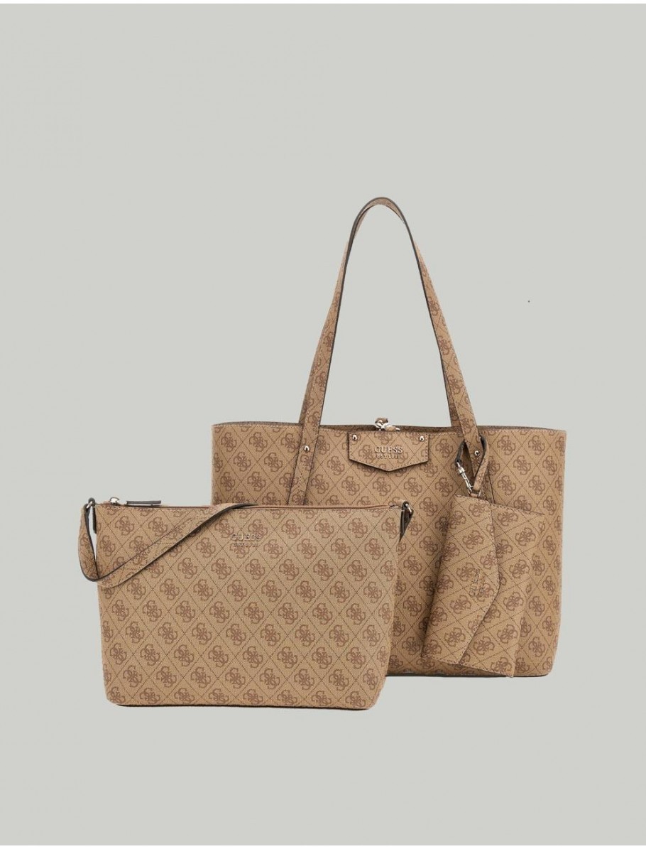 BOLSO GUESS BRENTON TOTE MARRoN