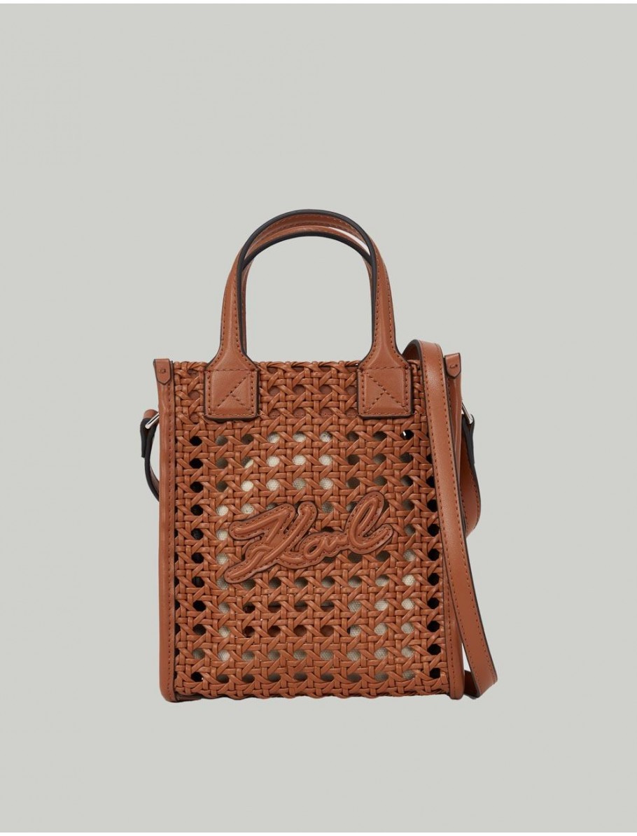 BOLSO KARL LAGERFED K SKUARE N S PHONE CB WOVEN MARRoN
