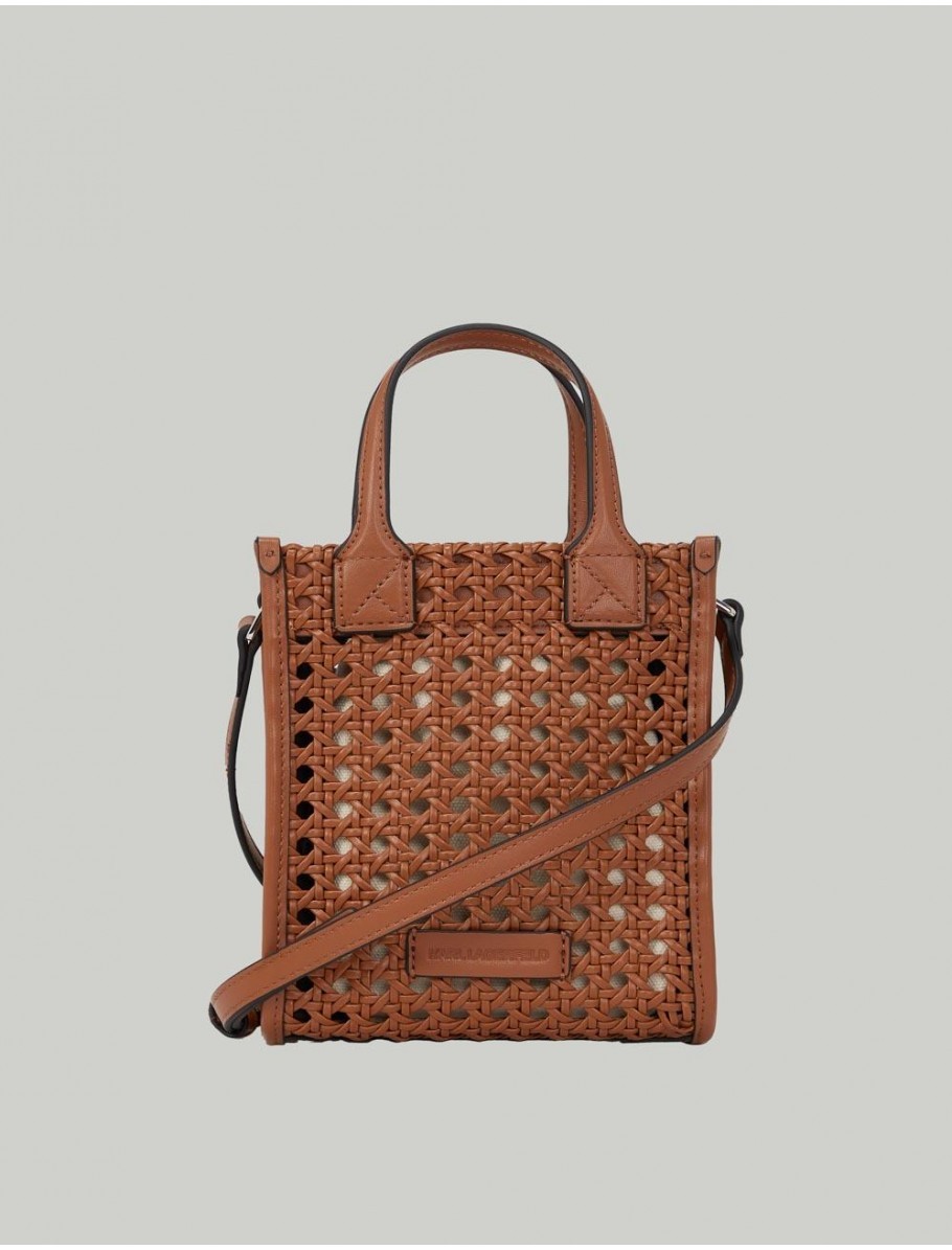 BOLSO KARL LAGERFED K SKUARE N S PHONE CB WOVEN MARRoN