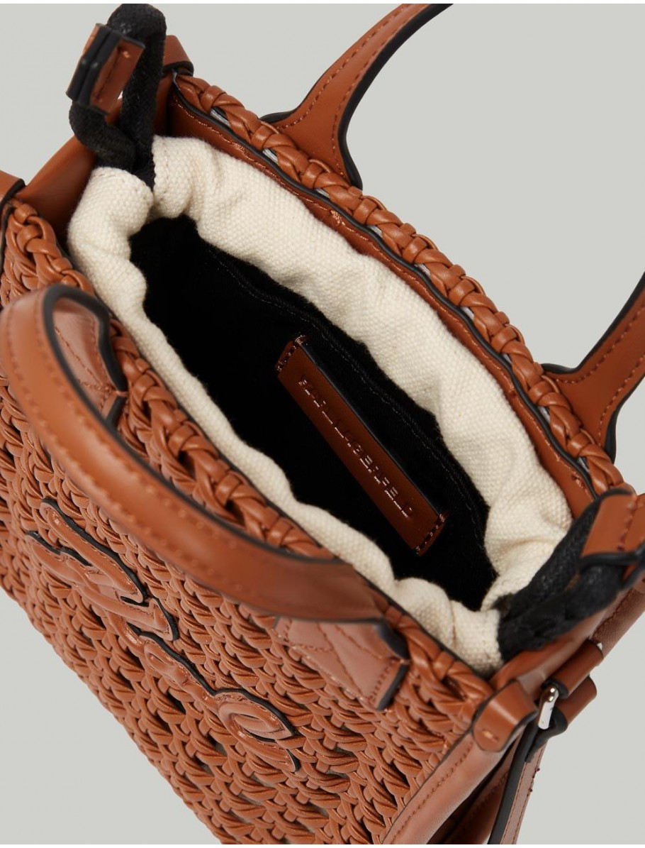 BOLSO KARL LAGERFED K SKUARE N S PHONE CB WOVEN MARRoN