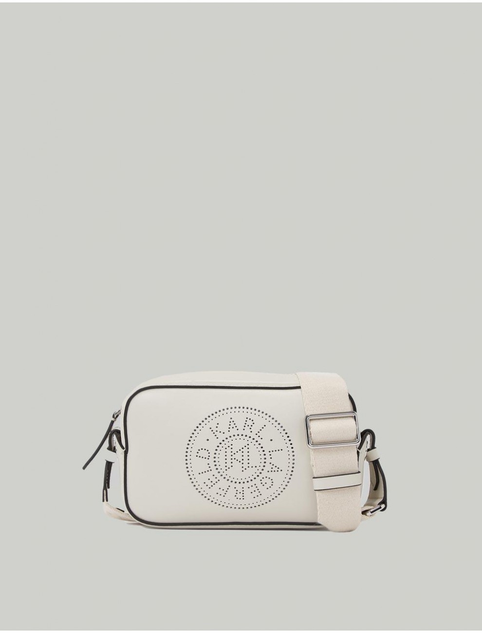 BOLSO KARL LAGERFED K CIRCLE CAMERA BAG PERFORATED BEIG