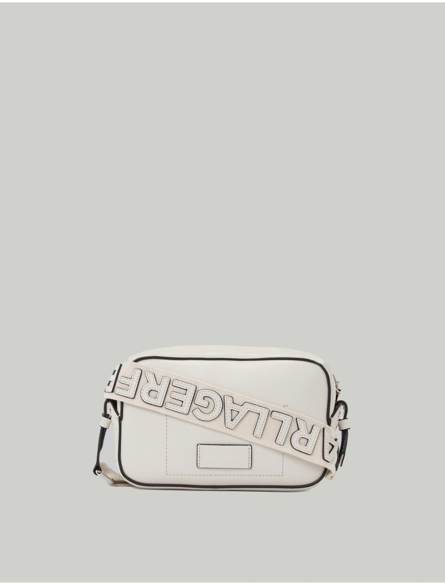 BOLSO KARL LAGERFED K CIRCLE CAMERA BAG PERFORATED BEIG