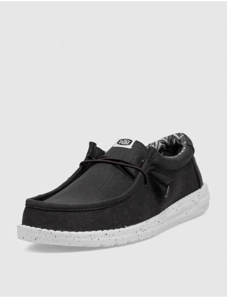 ZAPATILLA DUDE WALLY STRETCH CANVAS NEGRO
