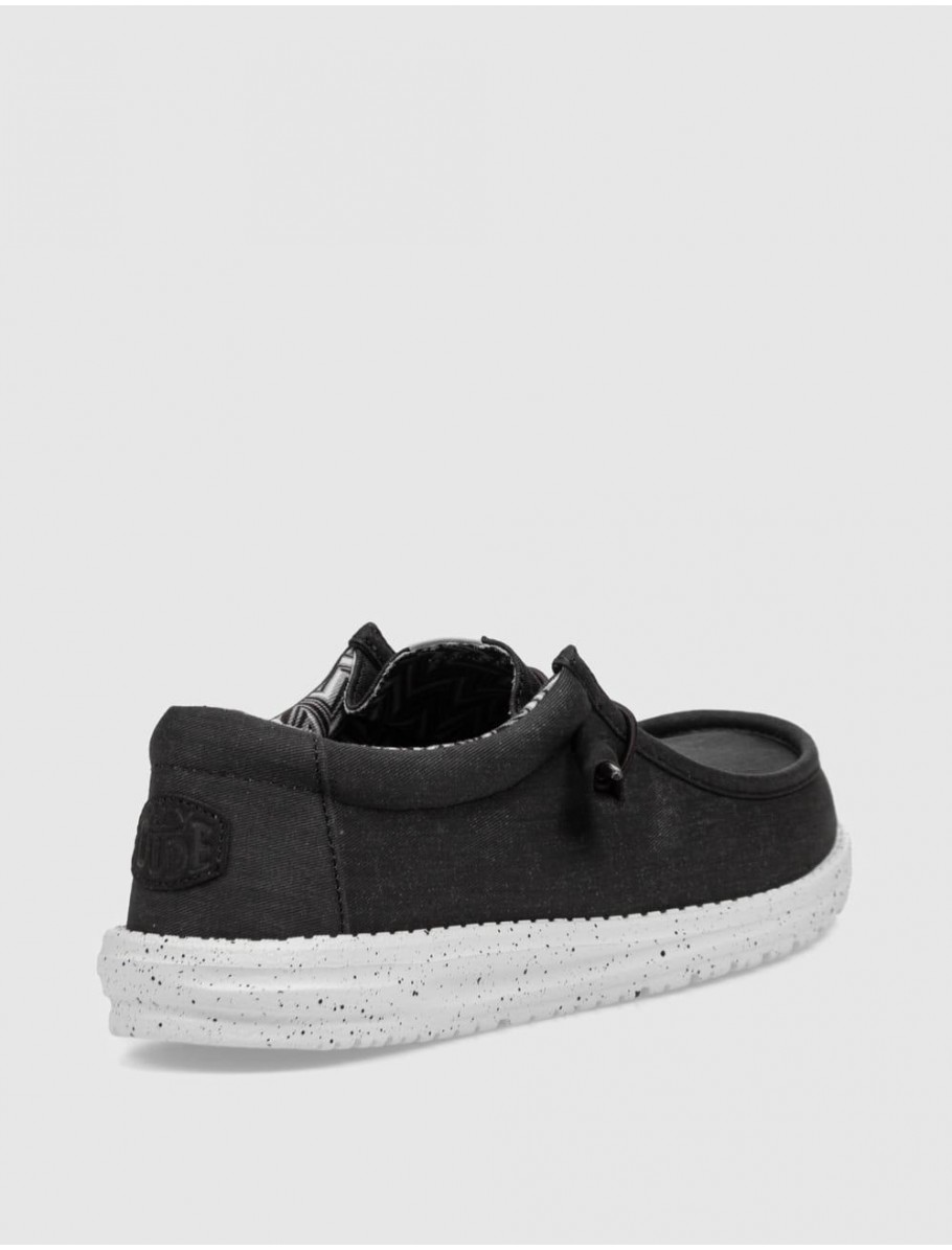 ZAPATILLA DUDE WALLY STRETCH CANVAS NEGRO