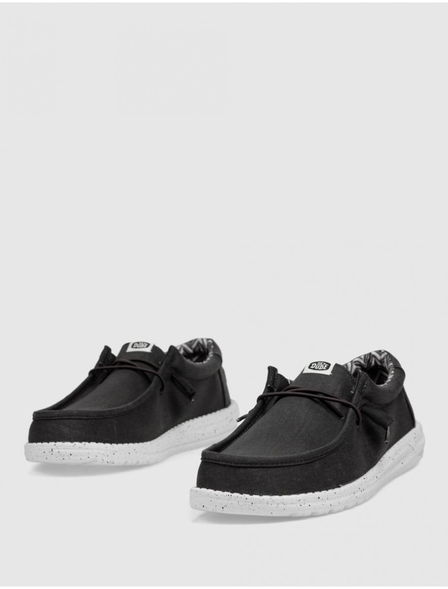 ZAPATILLA DUDE WALLY STRETCH CANVAS NEGRO