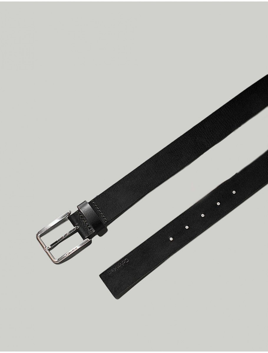 CINTURoN CALVIN KLEIN WARMTH OILED GRAIN 35MM NEGRO