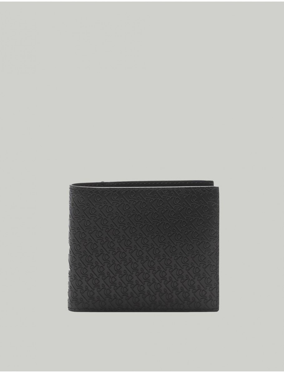 CARTERA CALVIN KLEIN MATTE AOP BILLFOLD W COIN NEGRO