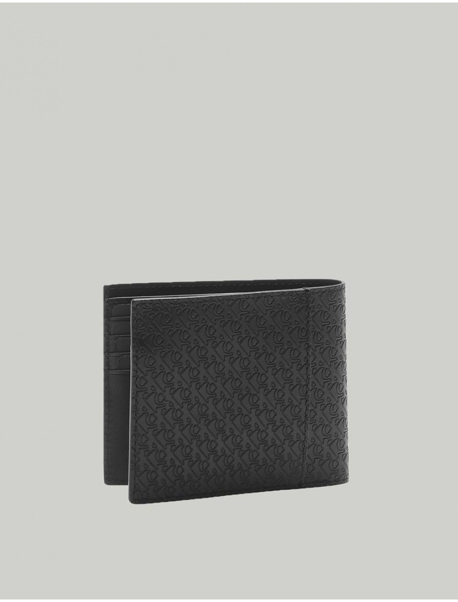 CARTERA CALVIN KLEIN MATTE AOP BILLFOLD W COIN NEGRO