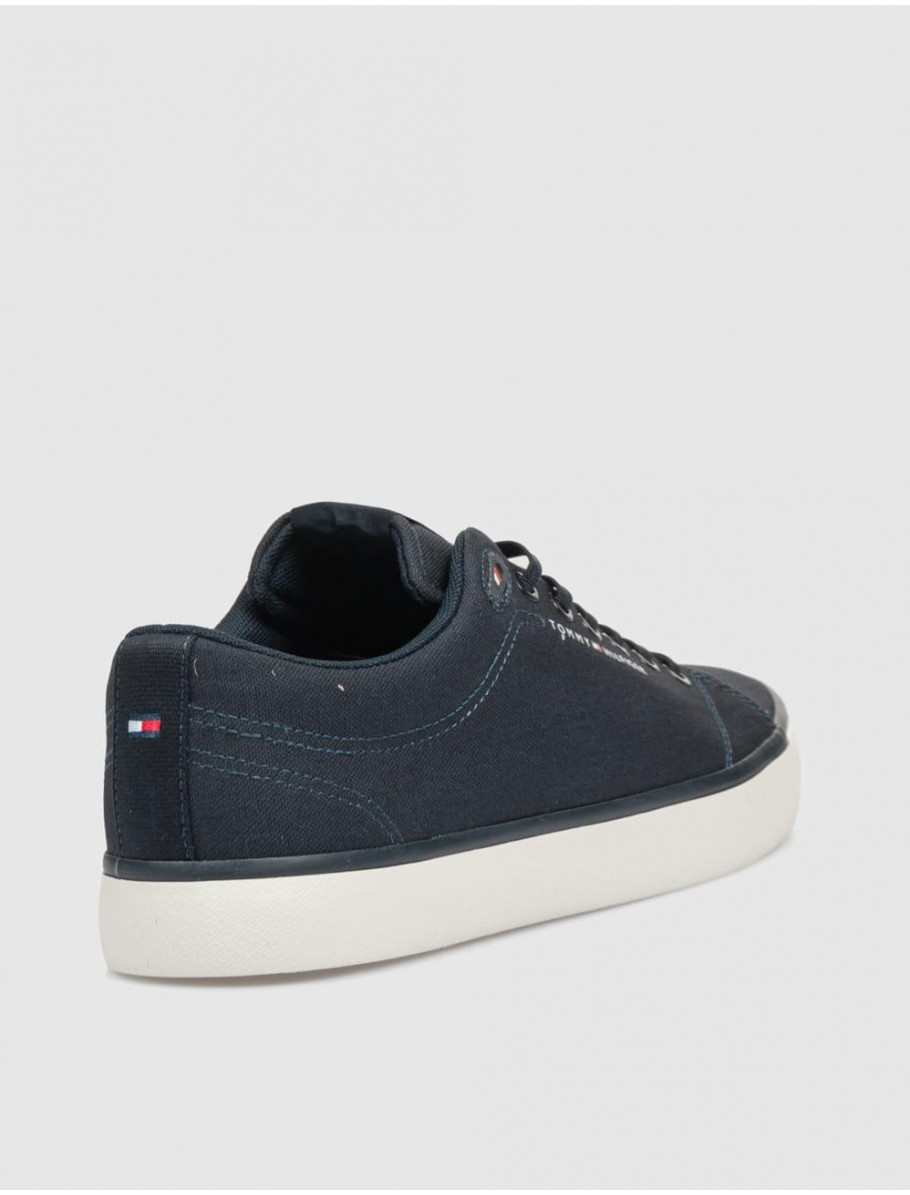 ZAPATILLA TOMMY HILFIGER TH HI VULC LOW CORE CANVAS MARINO