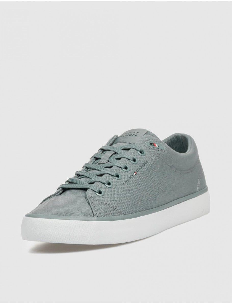 ZAPATILLA TOMMY HILFIGER TH HI VULC LOW CORE CANVAS AZUL